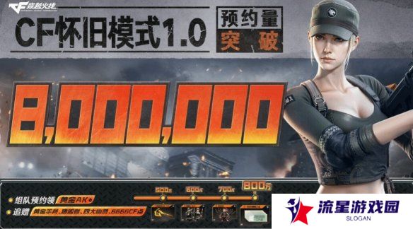 《穿越火线》怀旧模式1.0预约破800万 丰厚奖励解锁